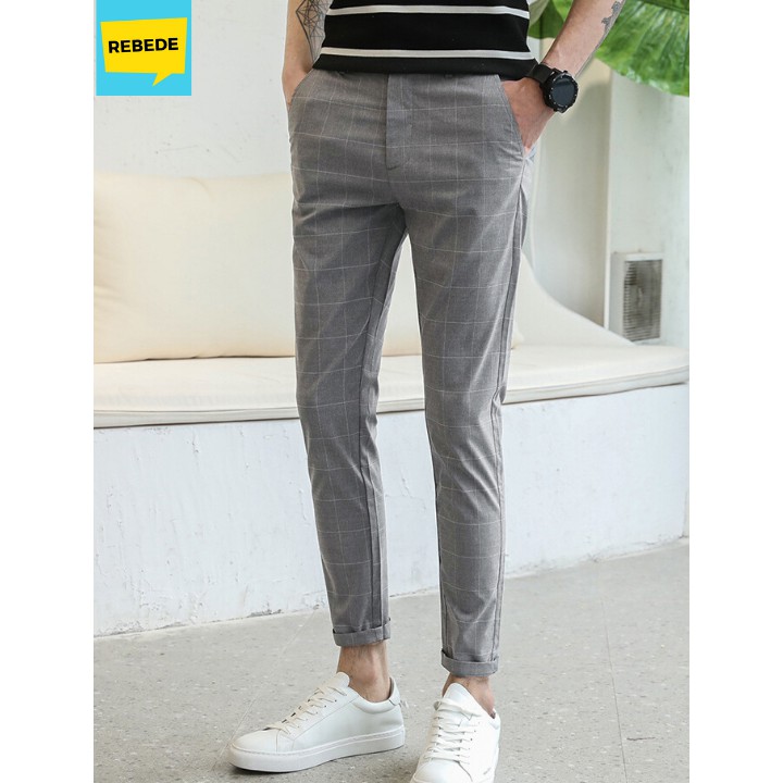 Quần Tây Nam Kẻ Caro Cao cấp, Dáng côn trẻ trung, Phong cách Hàn Quốc | BigBuy360 - bigbuy360.vn