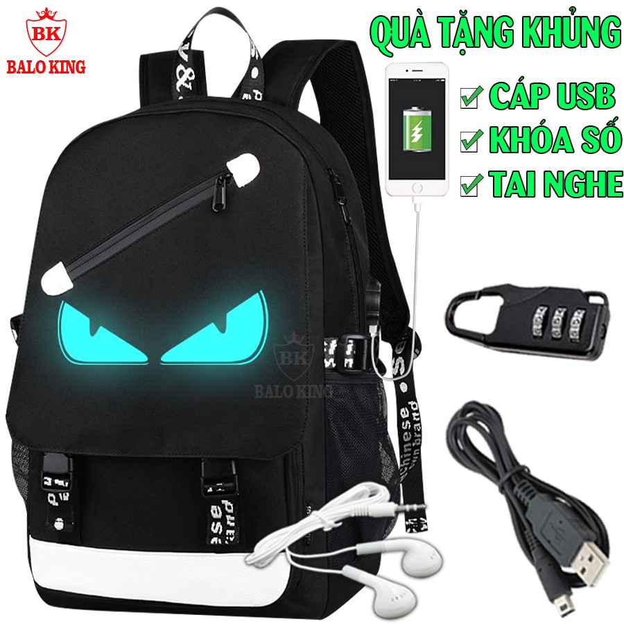 Balo nam nữ đi học phong cách phát sáng Baloking cực độc-TẶNG cápUSB+Khóasố+TaiNghe- Cặp đi học HOT trend 2021