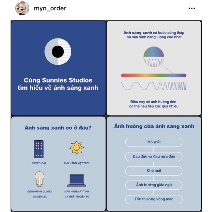 KÍNH ANTIRAD CHỐNG ÁNH SÁNG XANH TỪ MÀNG HÌNH SUNNIES STUDIO
