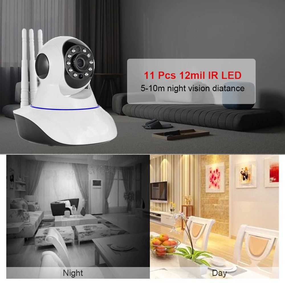 Camera Yoosee 3 Râu 1080P Bắt Sóng Cực Mạnh Giám Sát Ngày Đêm