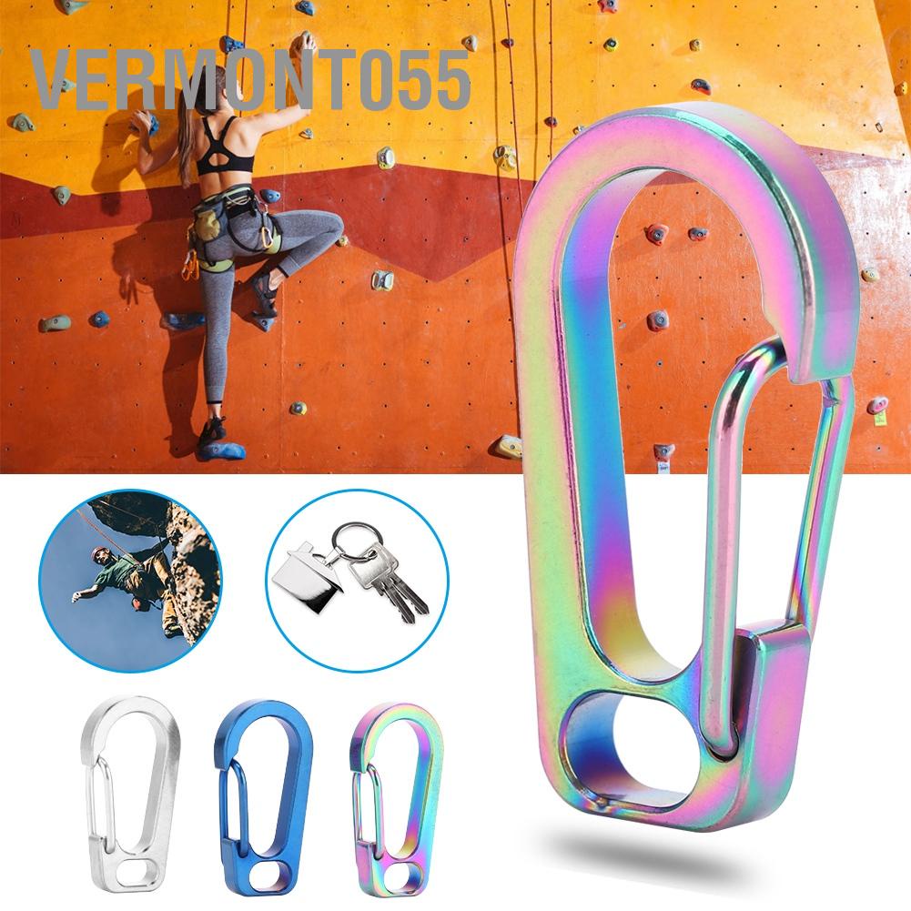 Có thể bán buôn Hợp kim titan leo núi Khóa leo núi An toàn treo nhanh Carabiner Vermont055 Hàng giao ngay