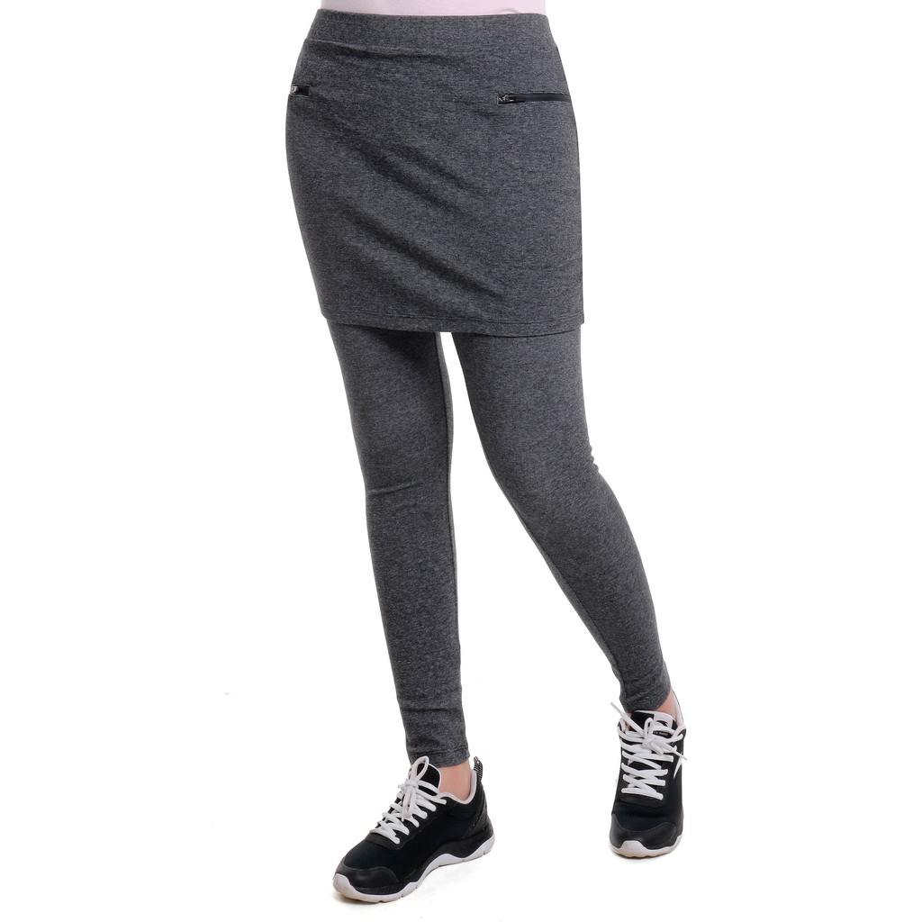 Quần váy nữ Narsis P6050 màu ghi đậm khóa kéo
