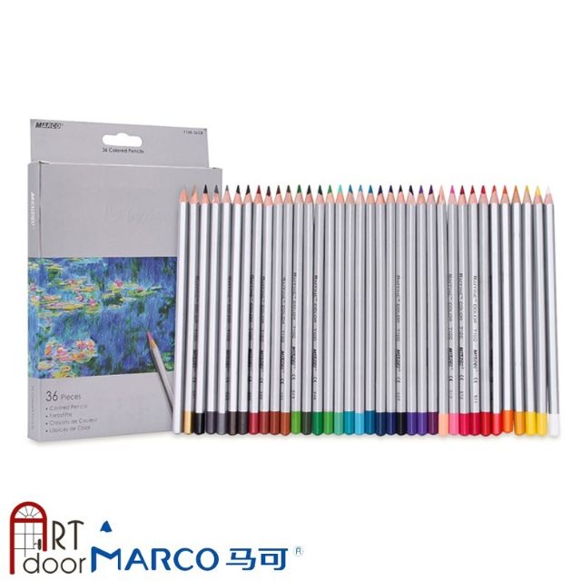 Bộ chì màu marco 24 màu- 36-48-72 màu-chì màu khô RAFFINE marco hộp giấy