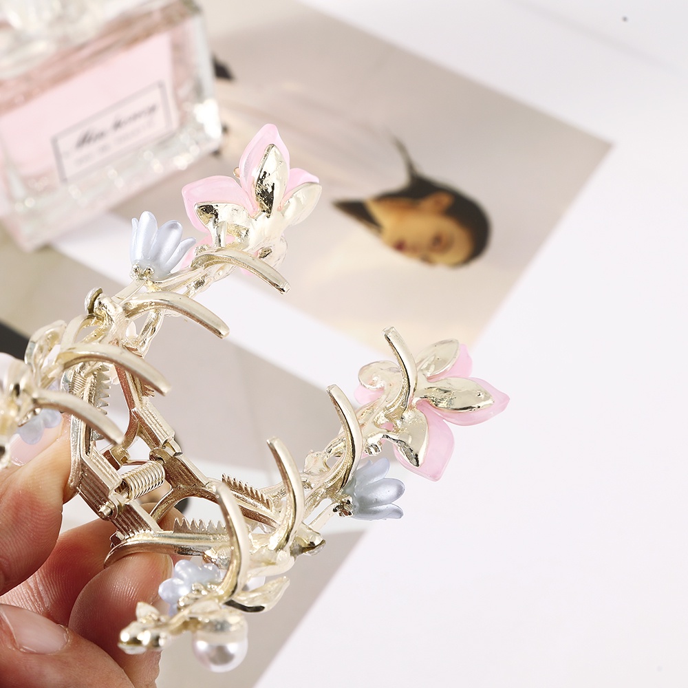 Kẹp tóc HAIMEIKANG đính đá và ngọc trai thời trang Hàn Quốc