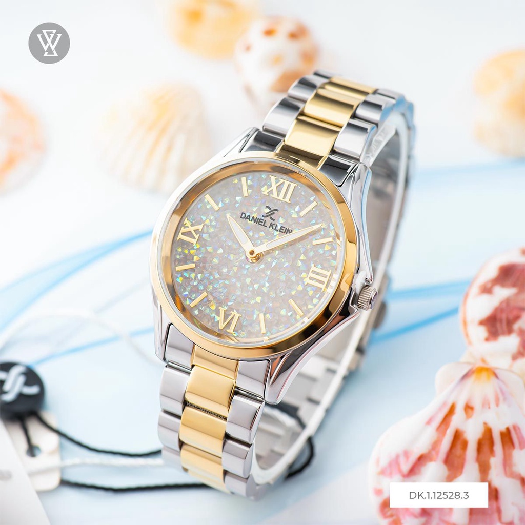 Đồng Hồ Quartz Nữ Daniel Klein Premium Ladies WATCHSTORE DK.1.12528.3 Mặt Kính Khoáng 34mm, Dây Kim Loại, Vỏ Thép