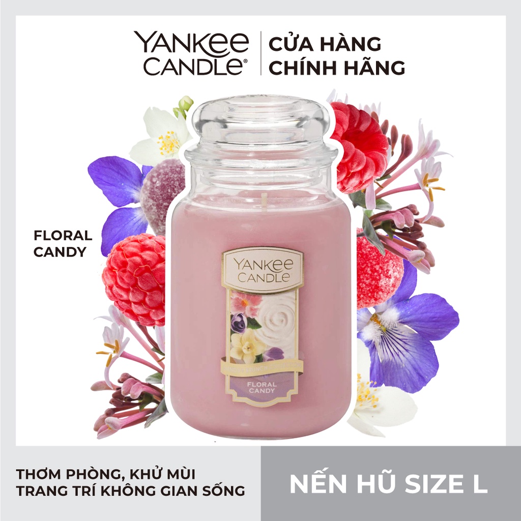 [Mã LIFEM1 giảm 50k đơn 99k] Nến hũ Yankee Candle size L - Floral Candy (623g)