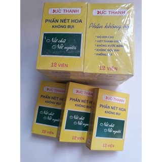 Phấn trắng viết bảng không bụi Đức Thanh - 12 viên/hộp