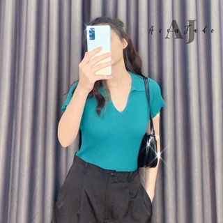 Áo Polo nữ cổ V