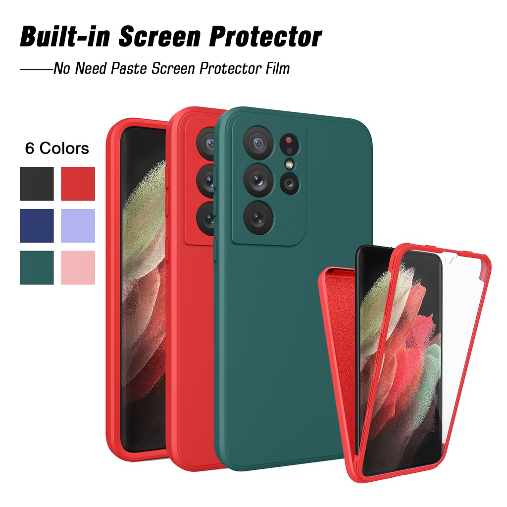 Ốp Điện Thoại silicone Trong Suốt Chống Sốc 2 Trong 1 Cho Samsung Galaxy S21 Ultra / S21 Plus / S21 / S21 FE