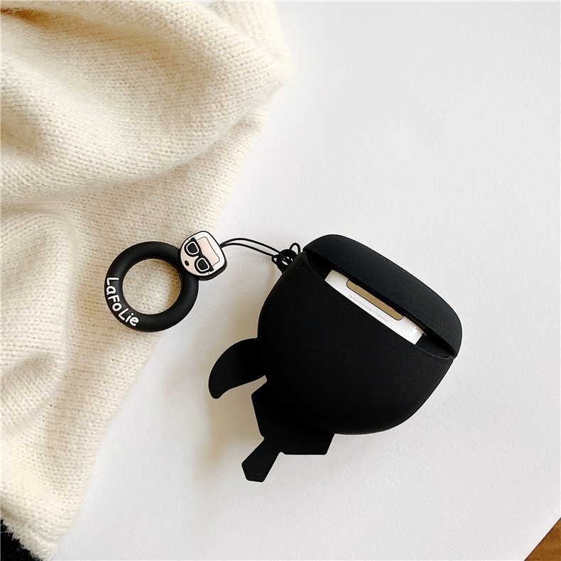 Vỏ silicon hình hoạt hình Lafayette Karl Lagerfeld lafolie sáng tạo cho hộp đựng tai nghe Airpods 1/2