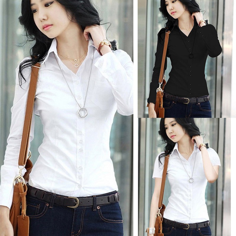 Sơ mi nữ tay dài phong cách công sở | BigBuy360 - bigbuy360.vn