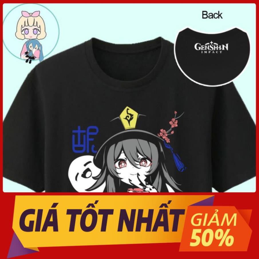 (SALE SỐC) Áo thun Genshin Impact Premium Design Hu Tao màu đen  dành cho game thủ ་  ྇ ་