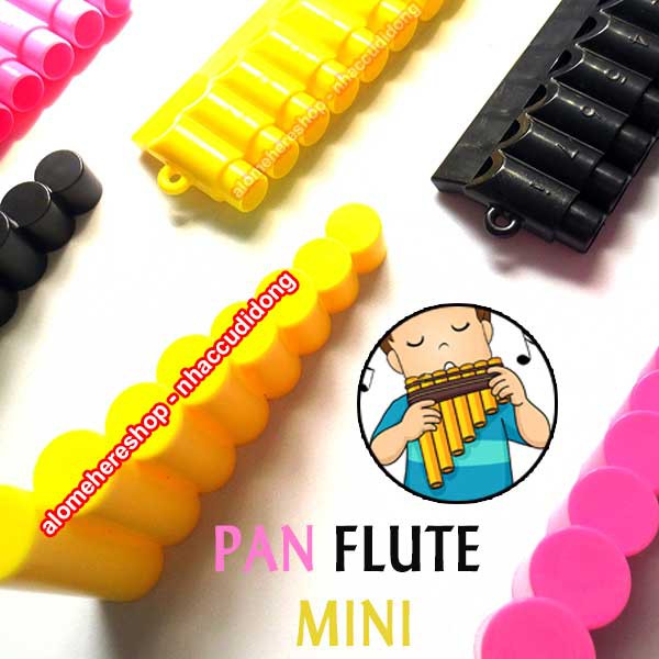 Sáo Ống Pan Flute Mini 8 Lỗ  Màu Vàng Siêu Kute