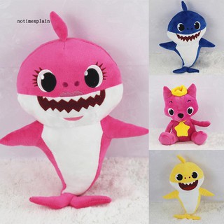 Thú bông vải lông nhung mềm mại hình cáo/cá mập dễ thương kích thước 26-32cm dành cho trẻ