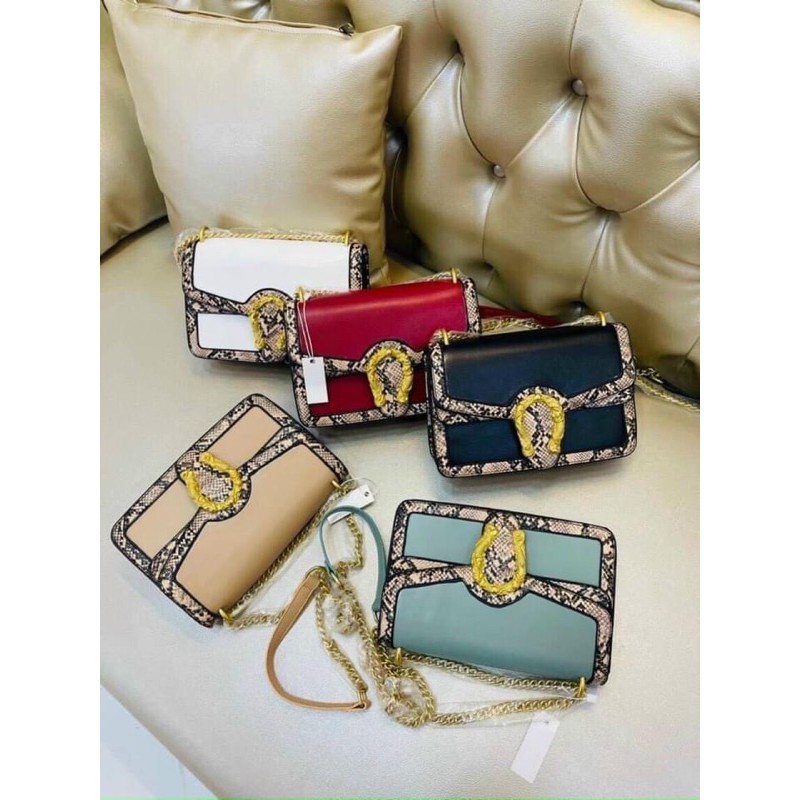 gucci đầu rồng pha da rắn