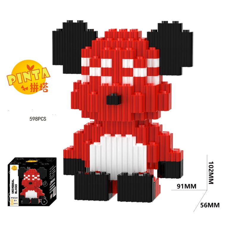 Mô hình lắp ghép Gấu Bearbrick - STick CỰC CUTE, Decor xinh xỉu