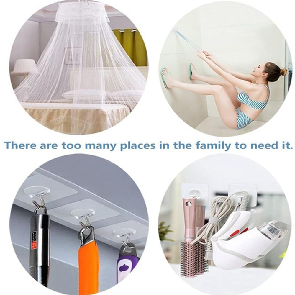 HCHC Móc Dán Tường Trong Suốt Chống Nước Cho Nhà Bếp Nhà Tắm