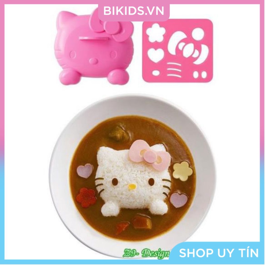 KHUÔN ÉP CƠM BENTO MÈO HELLO KITTY CÓ CHÂN - Cao cấp