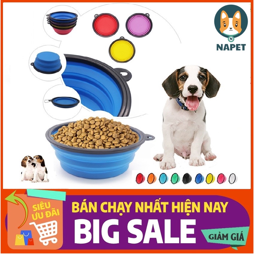 Bát ăn cho chó cao su di động tiện dụng, có thể đem đi xa hoặc đặt ở bất cứ vị trí nào và có thể treo cả trên tường