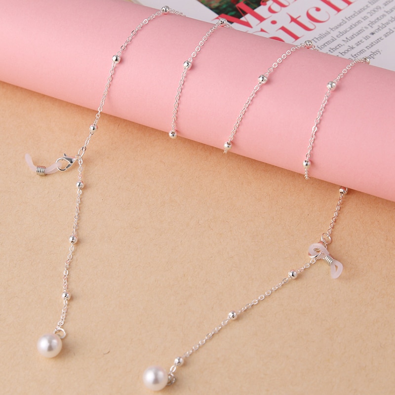 Dây Đeo Mắt Kính Gắn Ngọc Trai Thời Trang Cho Nữ