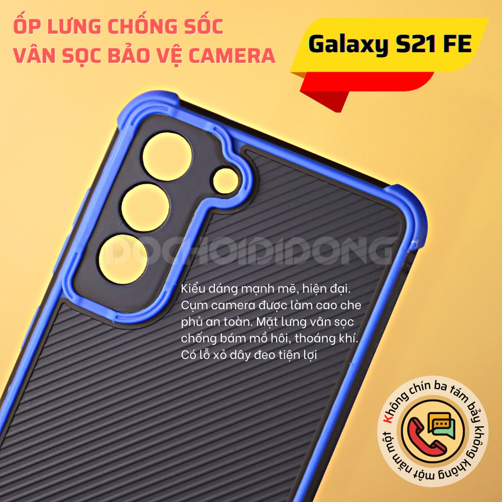 Ốp lưng Samsung S21 FE  vân sọc bảo vệ camera