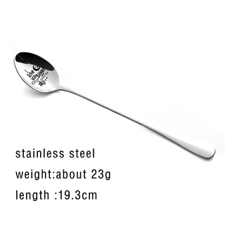 Thìa Cafe Inox Sang Trọng Cán Dài 19cm - Muỗng Pha Café/ Trà/ Sinh Tố Không Gỉ Mẫu Trơn 🍉Duashop🍉