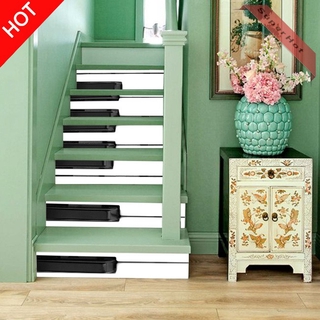 Decal Dán Cầu Thang Hình Phím Đàn Piano 3d