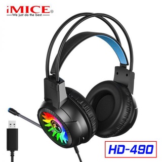 Headphone / CHỤP TAI Gaming IMICE HD-490 Led (Jack cắm USB 7.1)