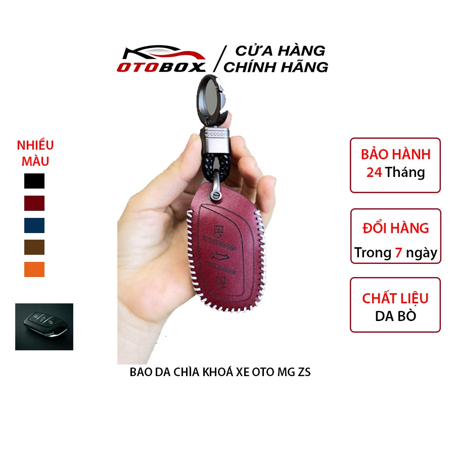 Bao da chìa khoá ô tô MG ZS chìa thông minh 3 nút, bọc chìa khoá ô tô da bảo vệ chống xước, va đập mycar store