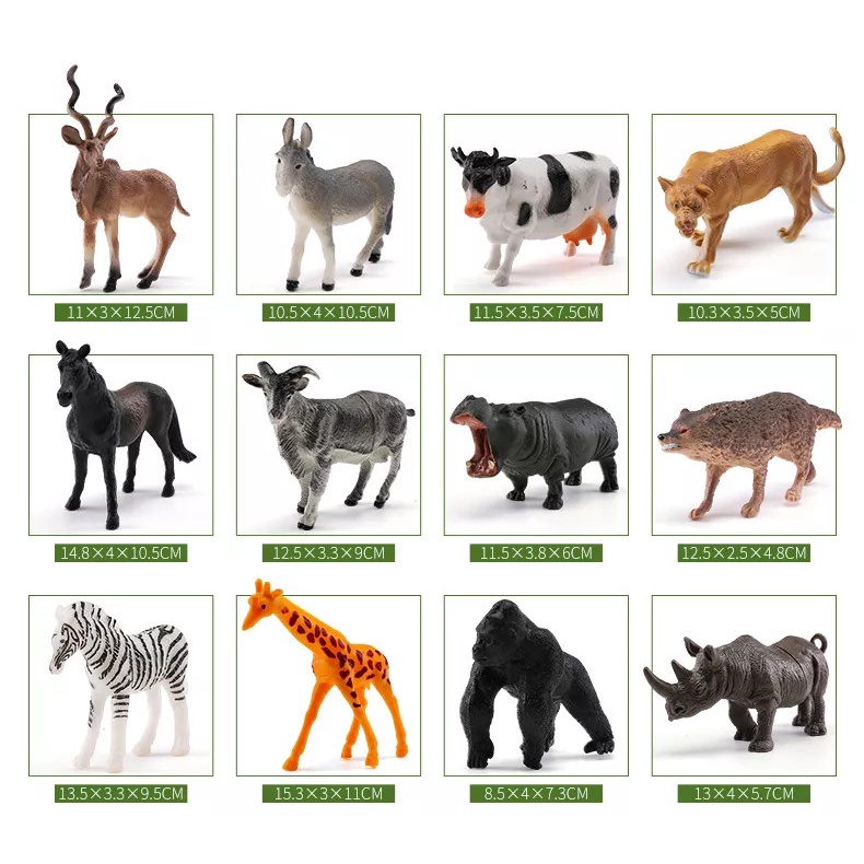 ĐỒ CHƠI MÔ HÌNH ĐỘNG VẬT ĐÁNG YÊU THÍCH THÚ CHO BÉ