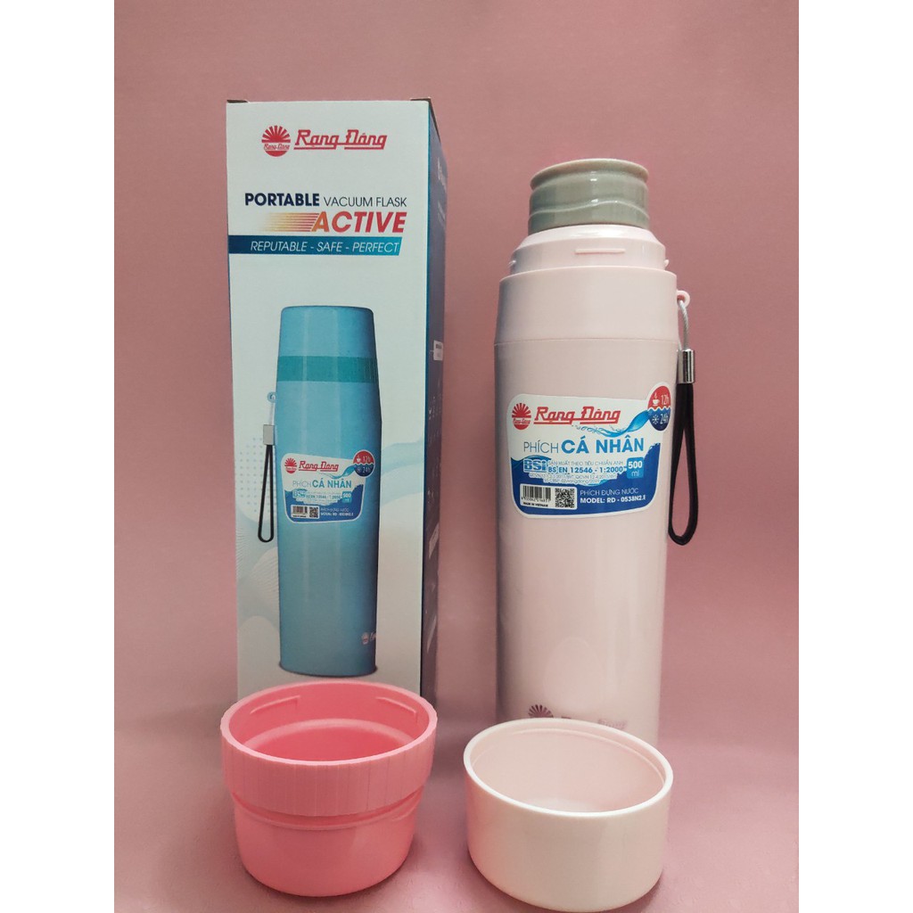 Phích Cá Nhân, Phích Đựng Nước, Bình Giữ Nhiệt, Phích Pha Trà, Bình Pha Cafe Cao Cấp 500ml RD-0538N2.E Rạng Đông