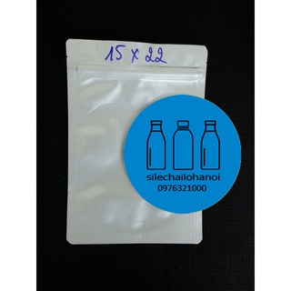 100g túi zip đáy đứng 2 mặt bạc