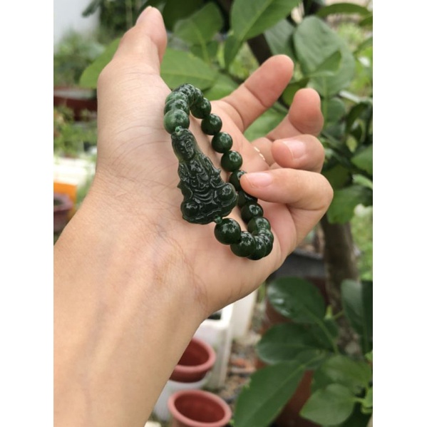 Vòng tay mix quan_âm ngọc_bích 8li