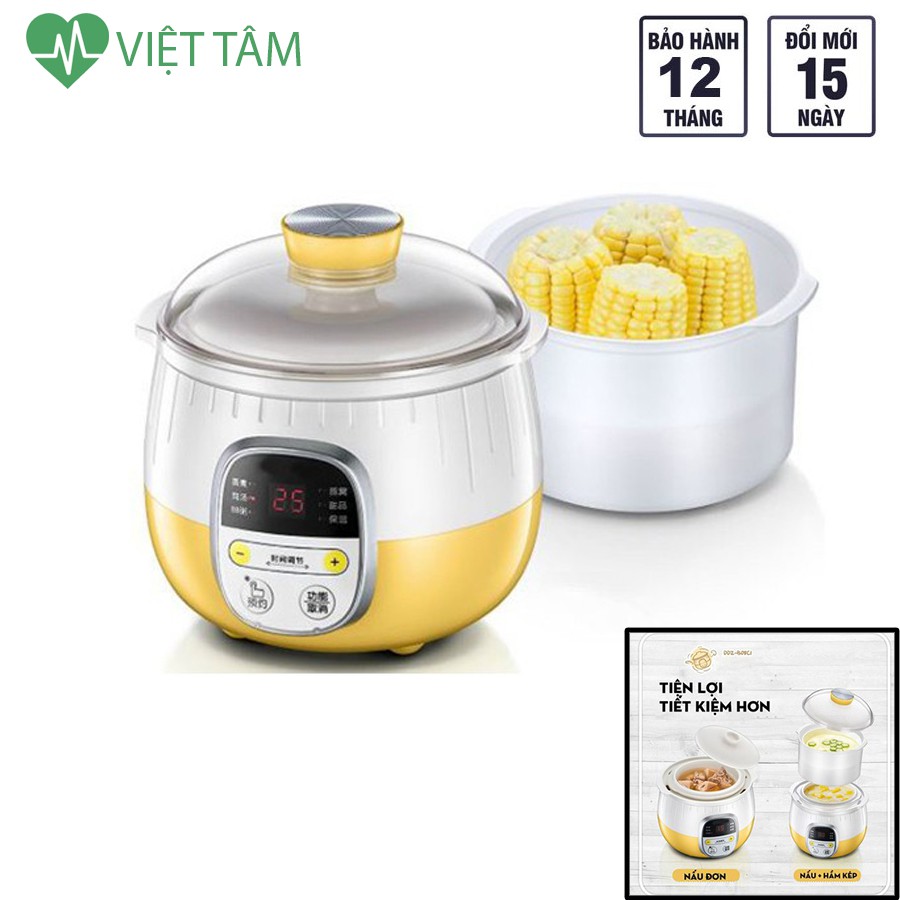 NỒI NINH - HẦM - HẤP CÁCH THỦY NẤU CHÁO BEAR DDZ-B08C1