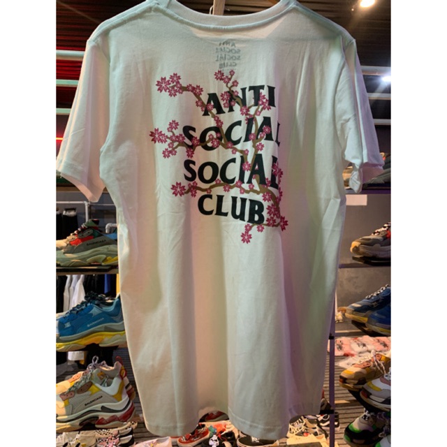 Áo Anti Social Social Club hoa anh đào (trắng)