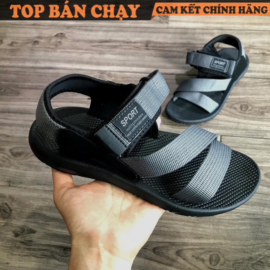 Giày xăng đan nữ quai chéo vải dù cotton RV871R - Sandal nữ Rova