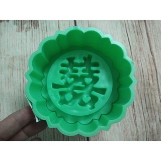 KHUÔN XÔI TRÒN XANH CHỮ CUNG HỶ 9 CM