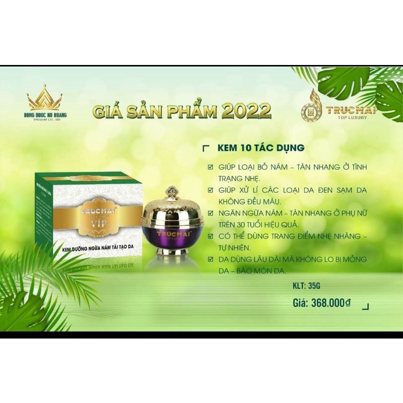 Kem nám 10 tác dụng Trúc Mai_ cam kết chính hãng