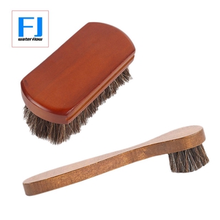 Bộ 2 bàn chải lông ngựa cán dài dùng để vệ sinh giày