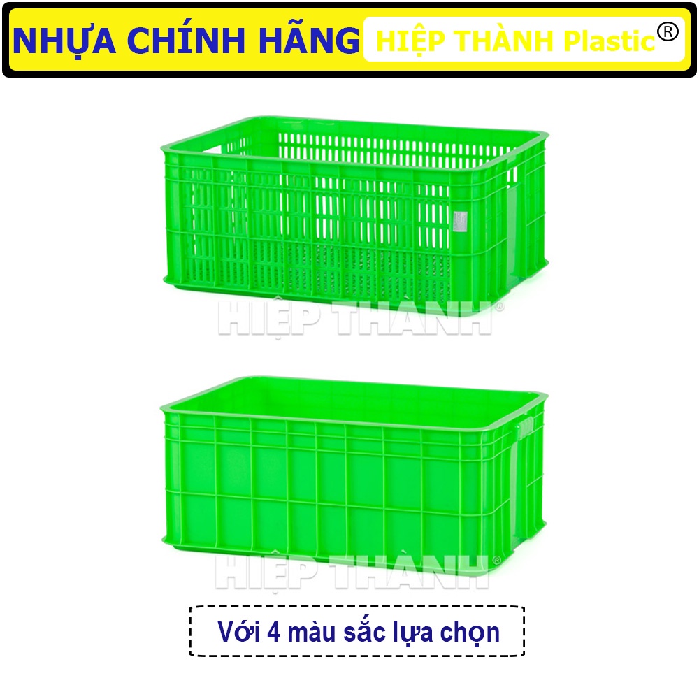 Sóng Nhựa Đựng Đồ / Khay Nhựa Đựng Đồ / Sọt Nhựa Chữ Nhật Chở Hàng / Nhựa Hiệp Thành Chính Hãng - KT: 610 x 420 x 250 mm