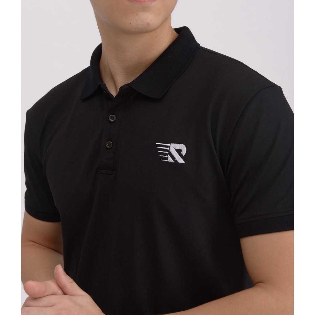 Áo thun polo nam Running cotton Loại 1 co giãn chuẩn form cổ bẻ tay ngắn 2 màu trắng đen bazic- 2021