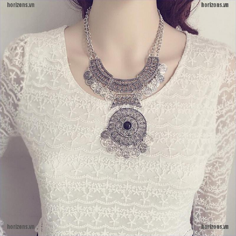 Vòng cổ Mặt Đồng Xu Phong Cách Bohemian Thời Trang Cho Nữ