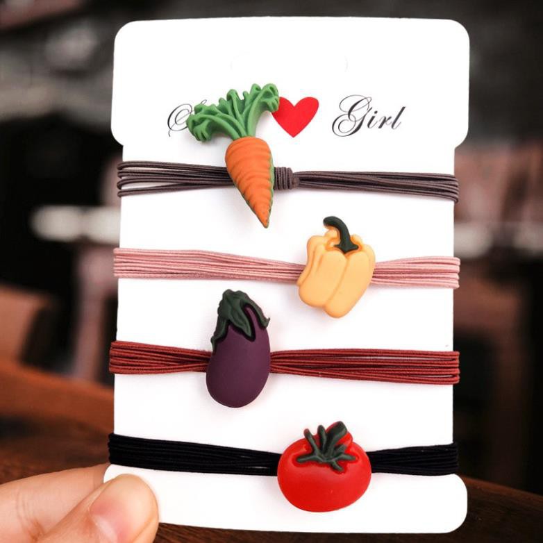 Dây thun cột tóc buộc tóc rau củ quả nữ đẹp cực hot 063