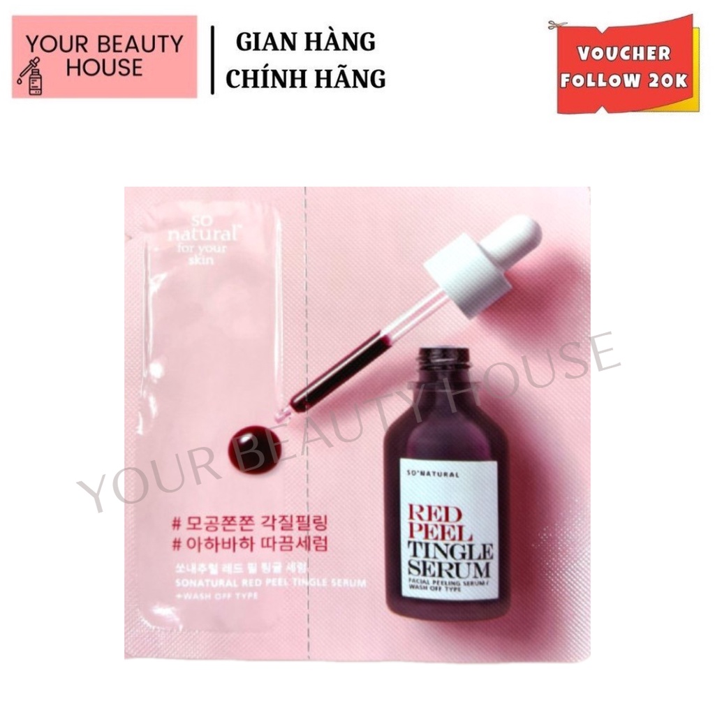 Tinh Chất Red Peel Tingle Serum So' Natural - 1 gói sample