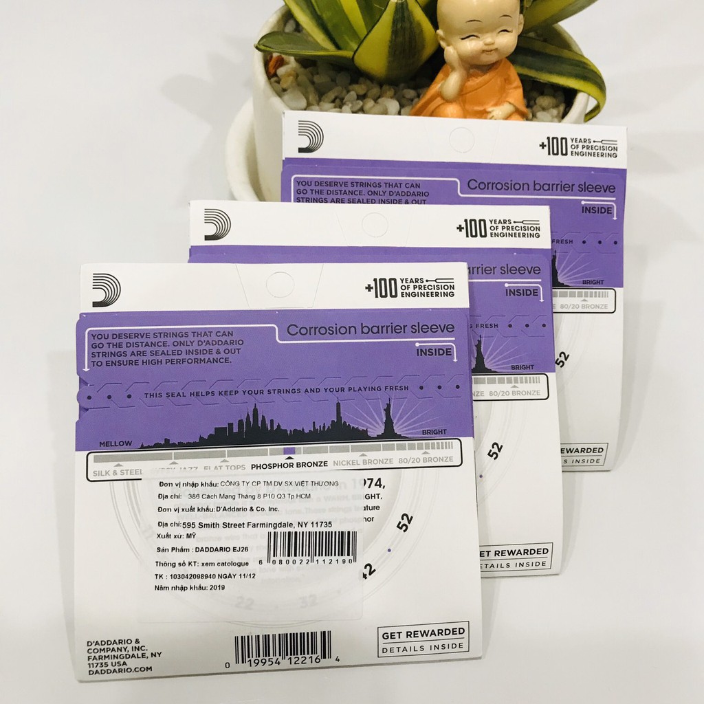 Dây đàn Guitar Acoustic D'addario EJ26