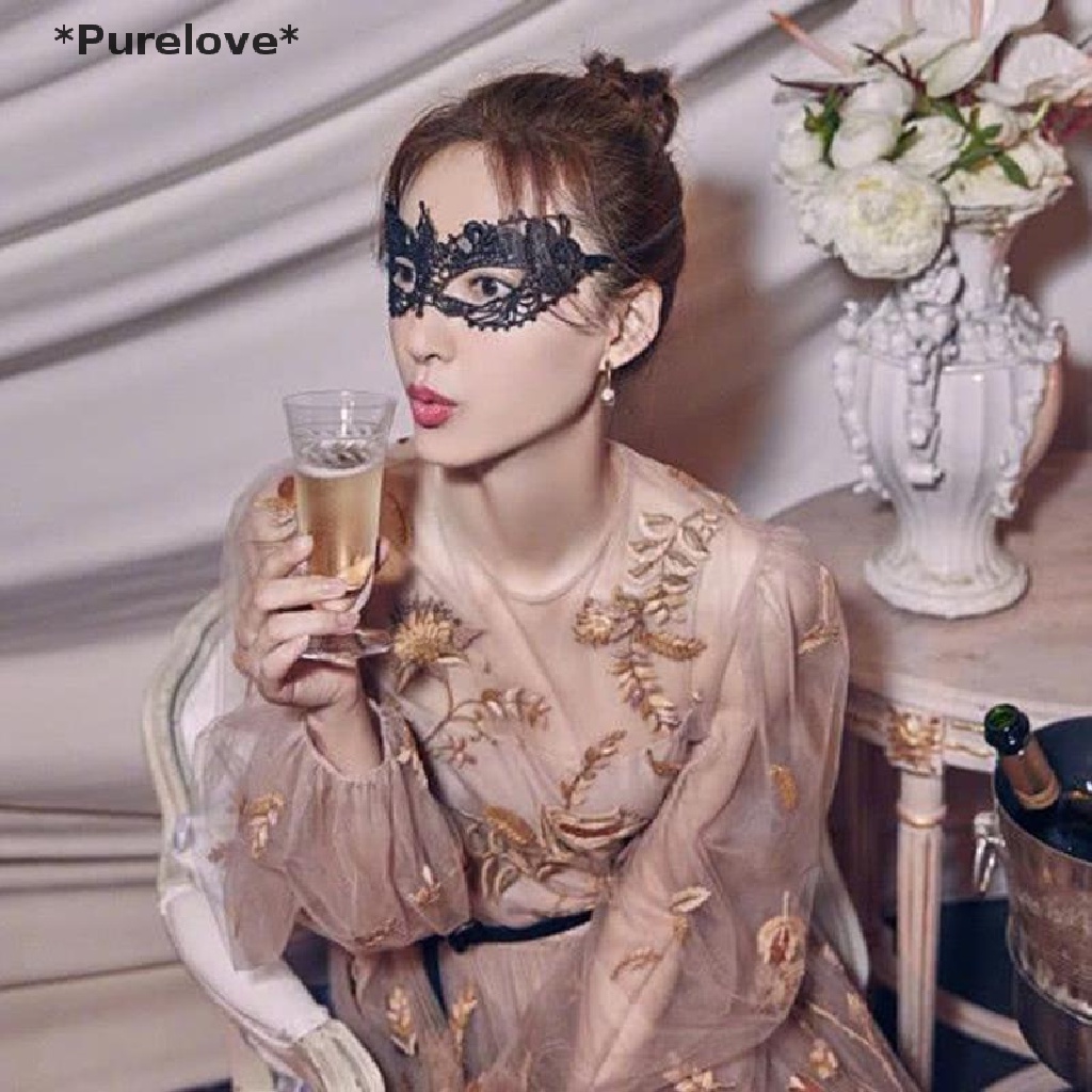 Mặt Nạ Ren Màu Đen Gợi Cảm Thời Trang Cho Nữ