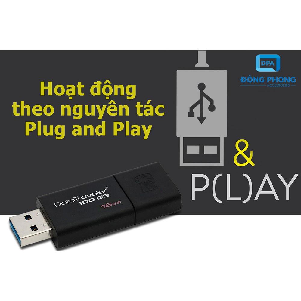 USB 3.0 Kingston 16GB Chính Hãng Bảo Hành 5 Năm