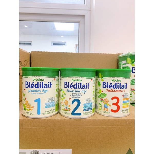 Sữa Bledilait, Sữa Bột Bledina  Số 1, 2, 3, 4 Sữa Tăng Cân Cho Bé 900g Date T12/2023