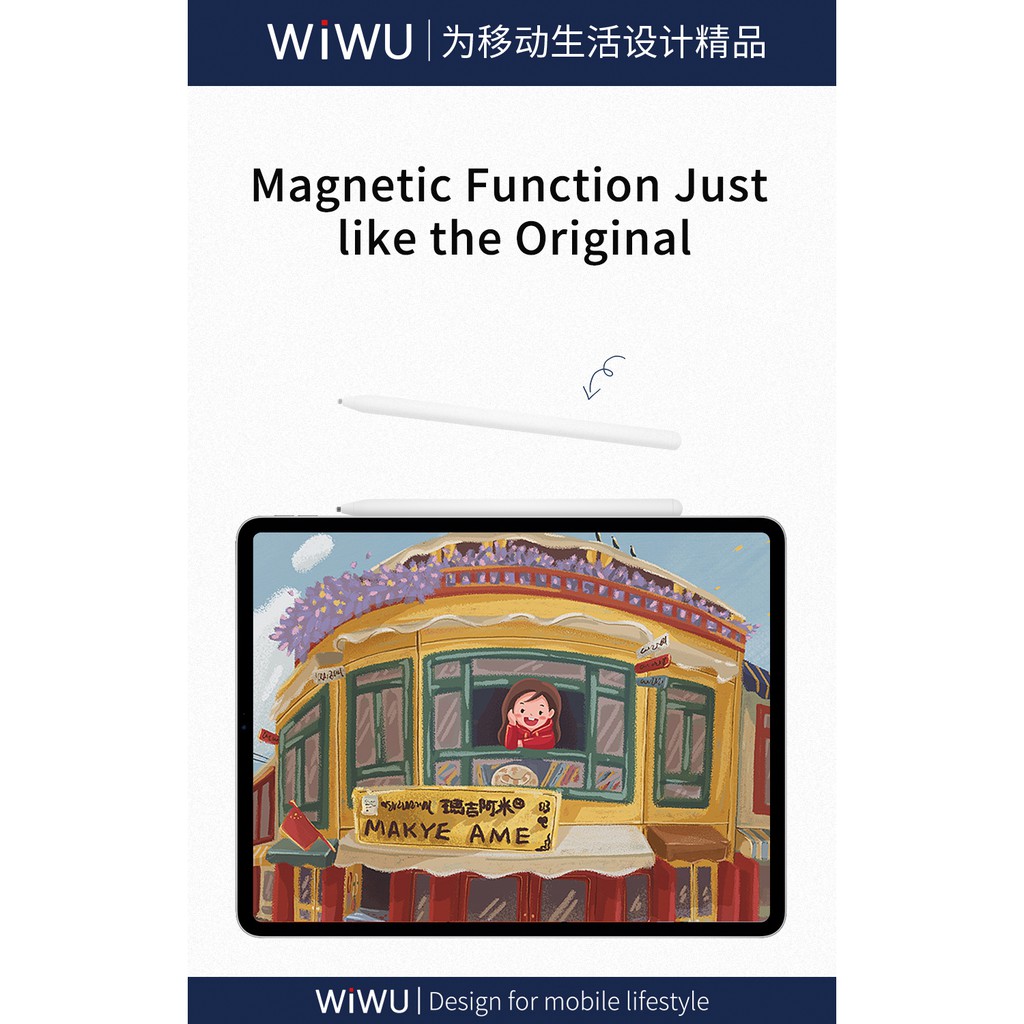 Bút Cảm Ứng Cho Ipad Iphone Wiwu Pencil Max | BigBuy360 - bigbuy360.vn