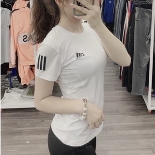 ÁO THUN NỮ 3 SỌC TAY TẬP GYM YOGA ZUMBA , CHẤT THUN LẠNH, CO DÃN 4 CHIỀU AC45